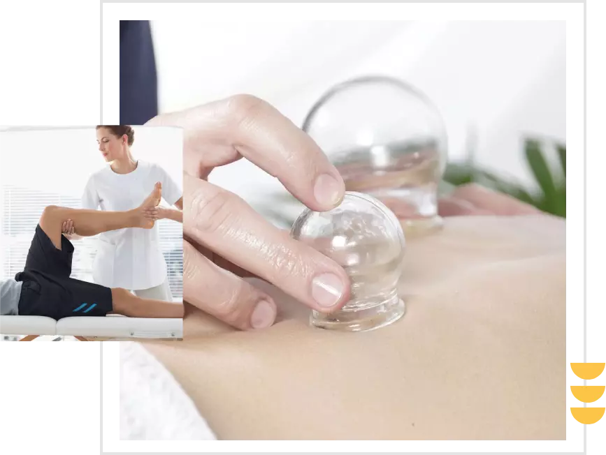 A person is holding an acupuncture device on their back.